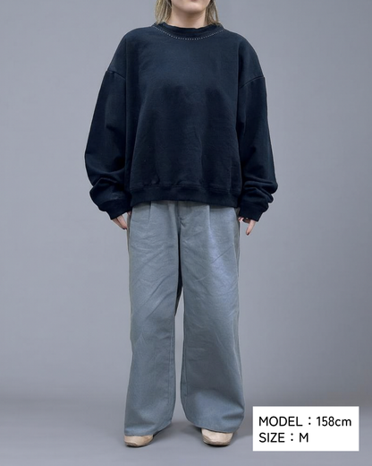 黒染め BIG SILHOUETTE SWEAT