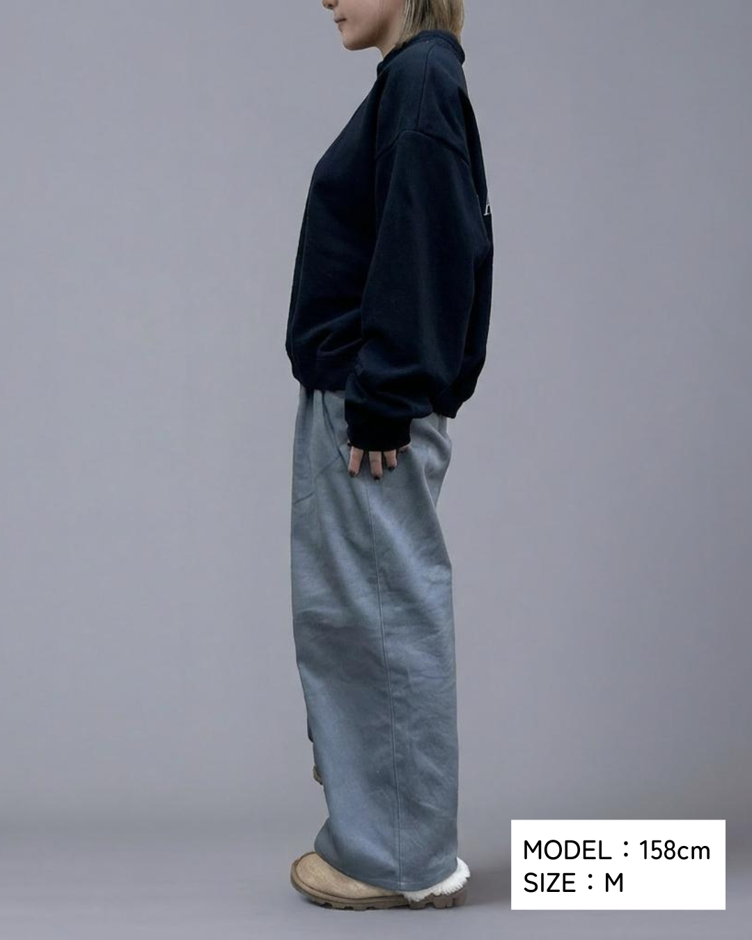 黒染め BIG SILHOUETTE SWEAT