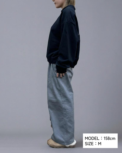 黒染め BIG SILHOUETTE SWEAT