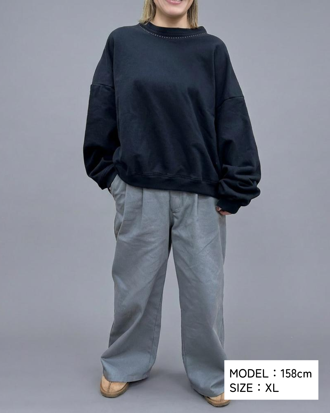 黒染め BIG SILHOUETTE SWEAT