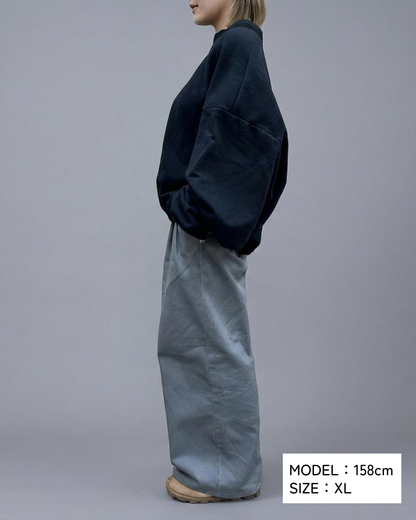 黒染め BIG SILHOUETTE SWEAT