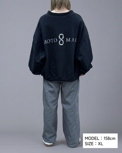 黒染め BIG SILHOUETTE SWEAT